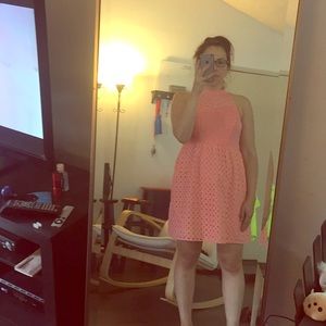 Salmon pink dress. Cute for summer